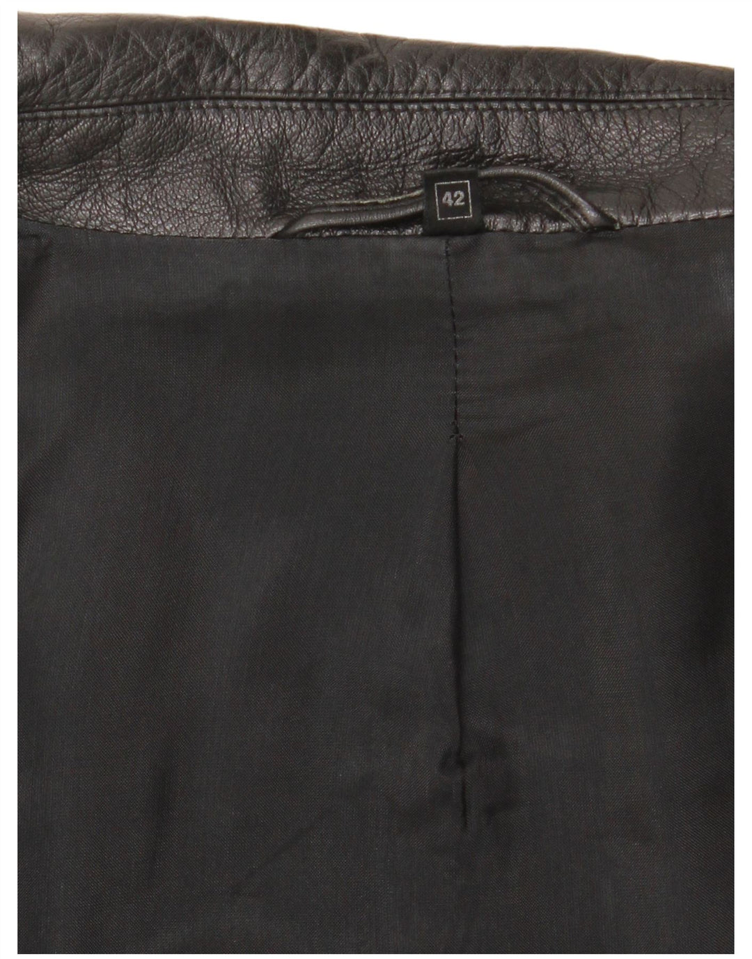 Vintage mujer chaqueta de cuero EU 42 grande negro