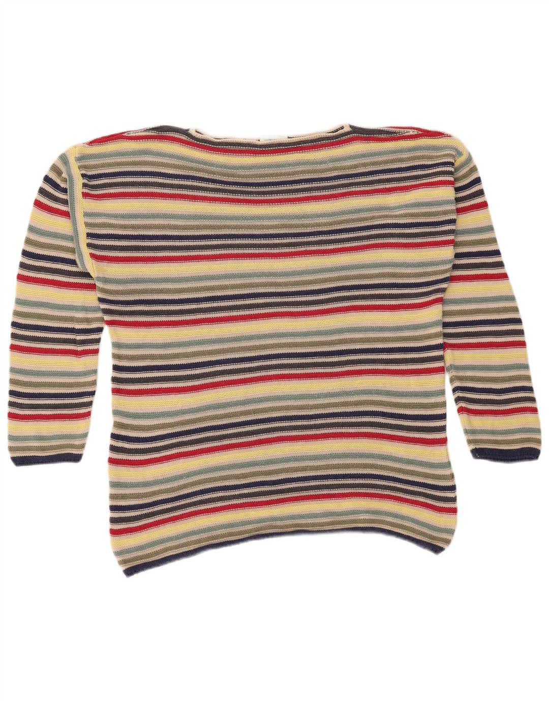Benetton Jersey Con Cuello Barco Para Mujer UK 40 Small Multicolor