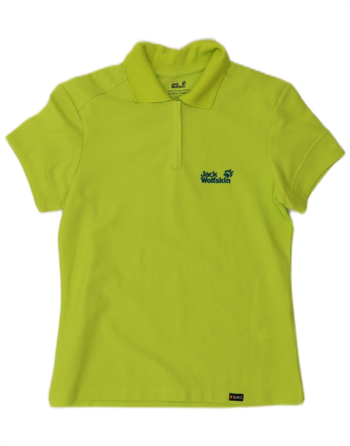 JACK WOLFSKIN Polo para mujer UK 10 Small Verde Poliéster