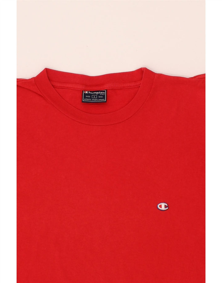 CHAMPION Mens T-Shirt Top Large Red Vintage Champion and Second-Hand Champion from Messina Hembry 