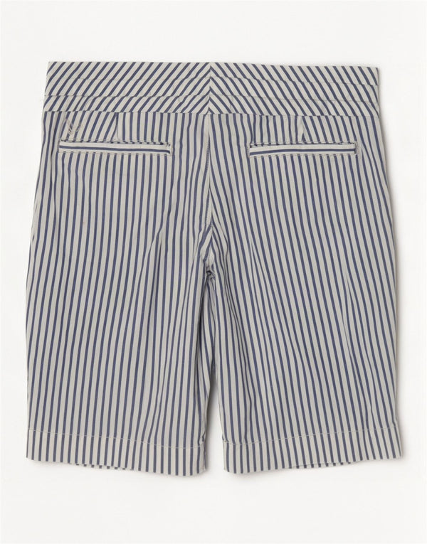 American Eagle Girls Chino Shorts 13-14 Years W32 White Pinstripe Cotton