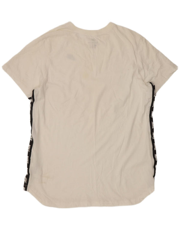 Nike Camiseta gráfica para hombre Top XL Blanco Colorblock Algodón
