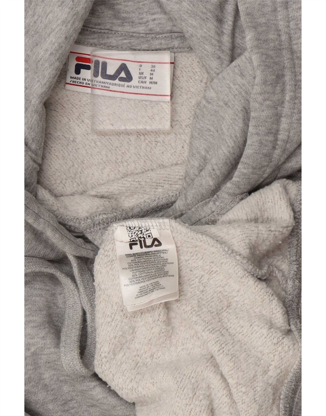 Fila Jersey con capucha para mujer UK 44 Algodón gris medio