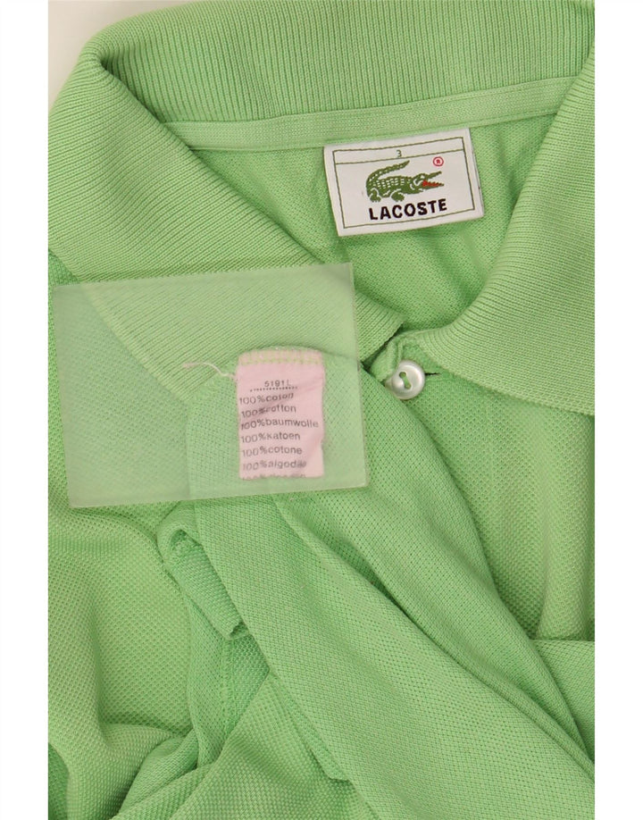 LACOSTE Polo para hombre talla 3 pequeño algodón verde