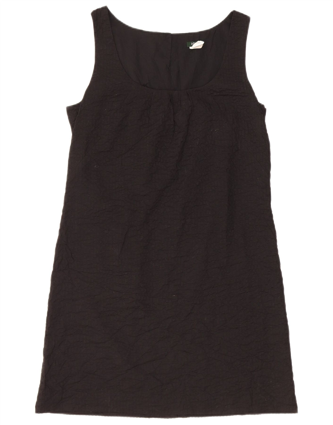 J. Crew Vestido sin mangas para mujer, talla 6, algodón negro mediano