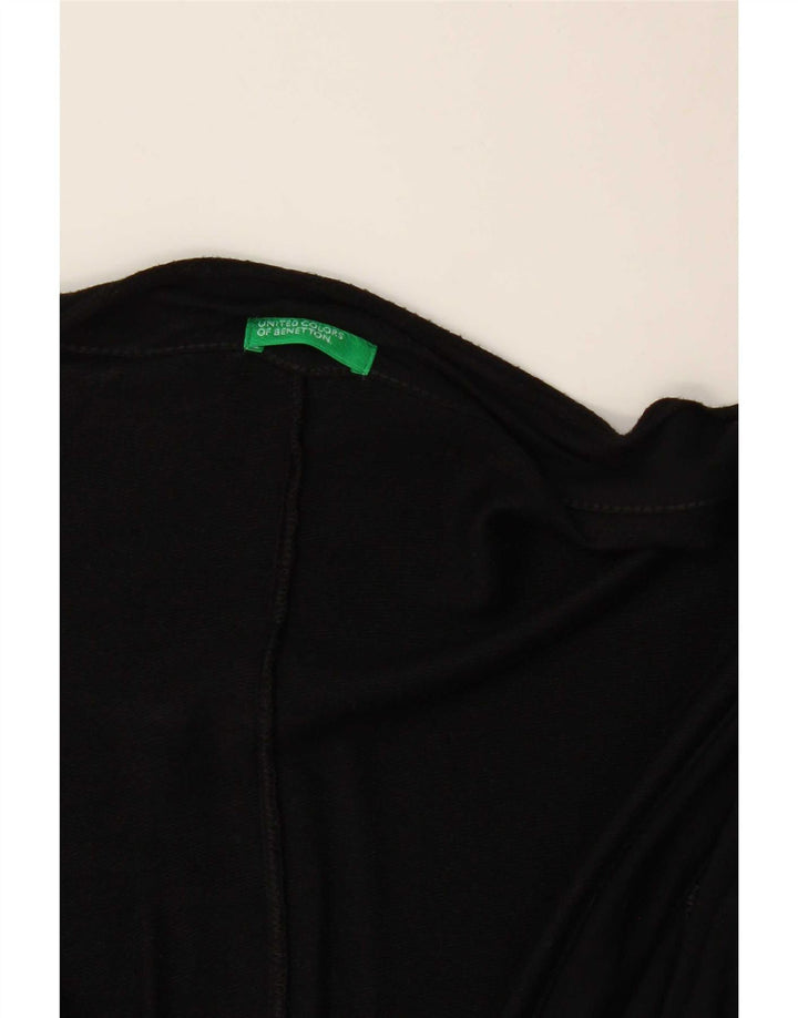 Benetton Jersey Cárdigan Asimétrico Mujer EU 42 Mediano Negro