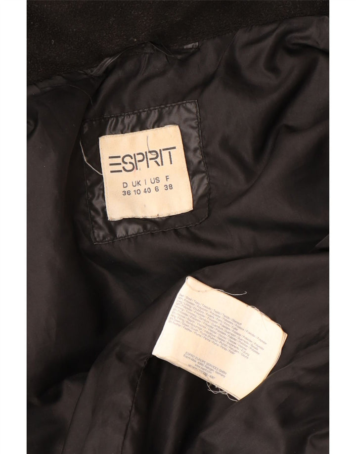 Esprit Chaleco acolchado con capucha para mujer UK 10 Small Poliéster negro