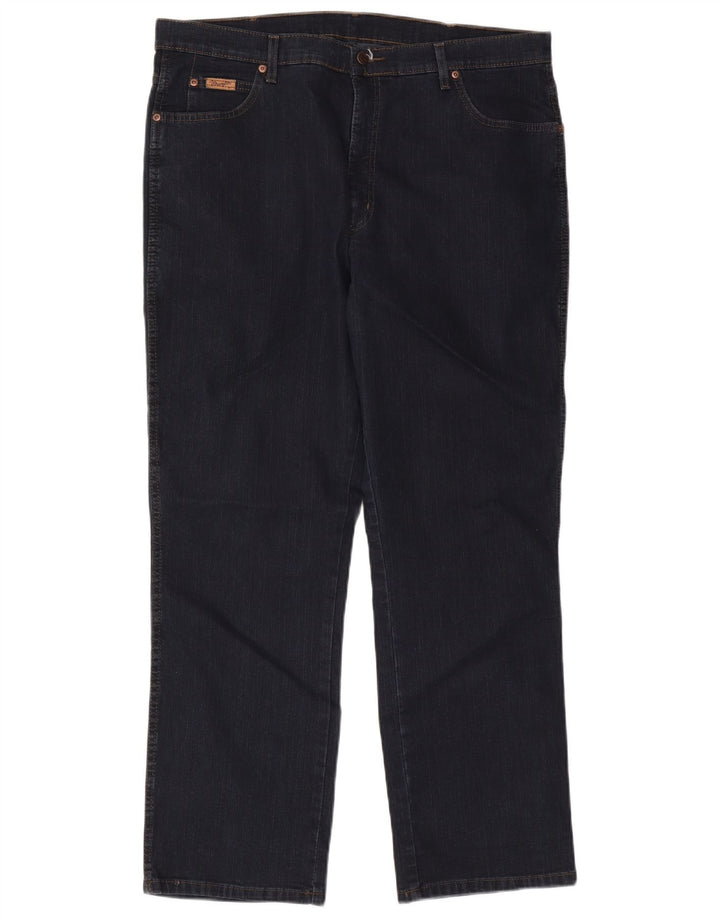 WRANGLER Vaqueros rectos elásticos Texas para hombre W40 L30 Algodón azul marino