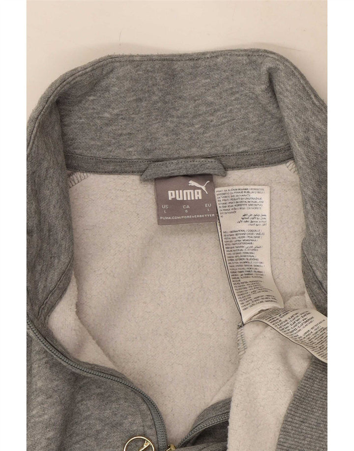 Puma Chaqueta de chándal para hombre con bloques de color gris grande de algodón