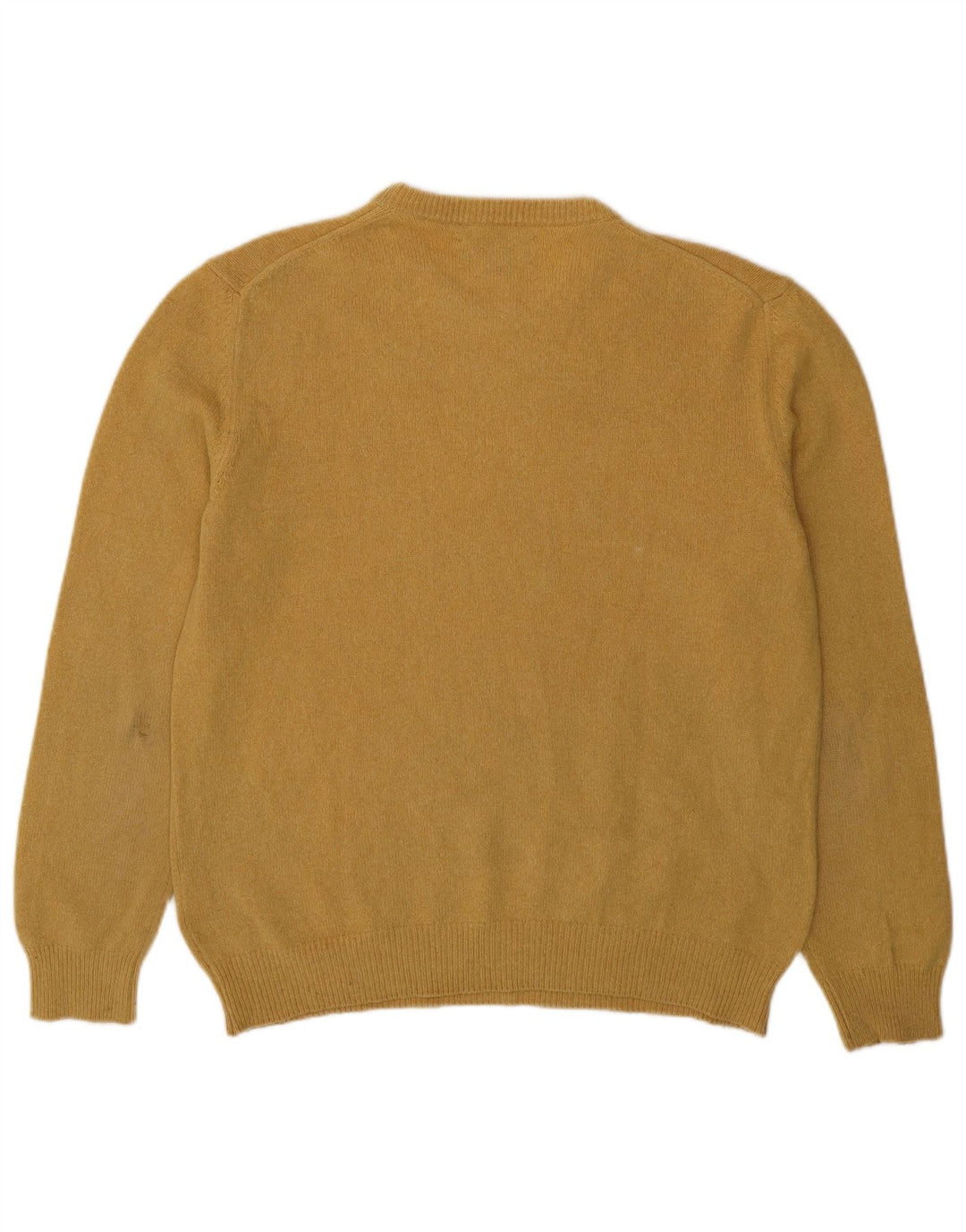 Marlboro Classics - Jersey de cuello redondo para hombre, talla grande, de lana amarilla