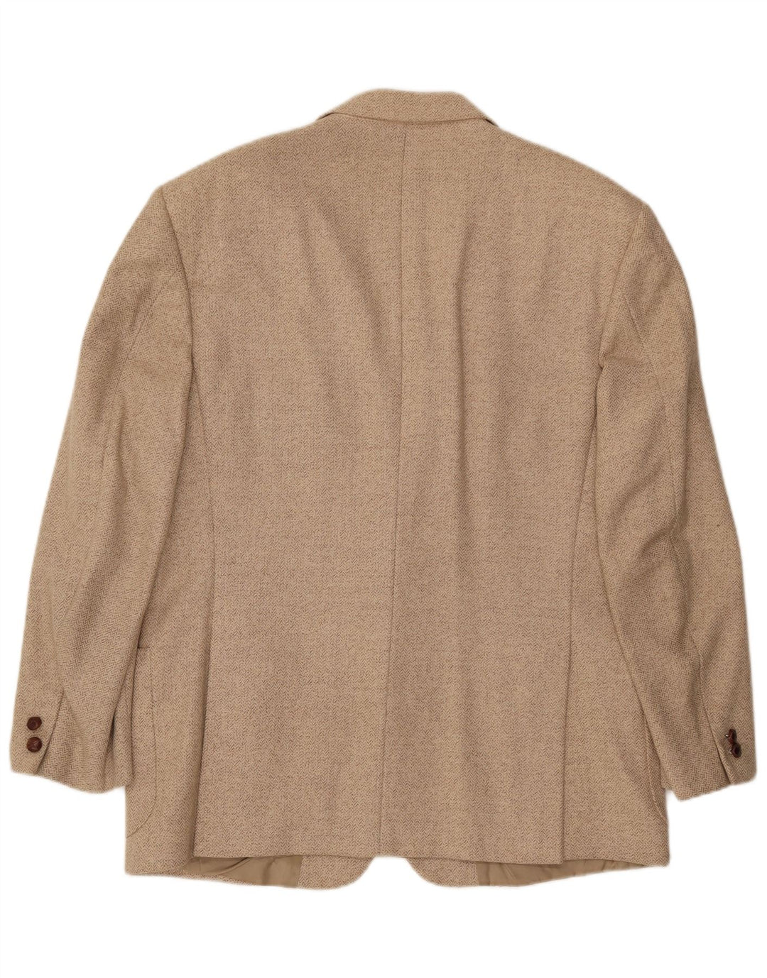Daniel Hechter Chaqueta tipo blazer de 2 botones para hombre IT 52 XL Lana en espiga beige