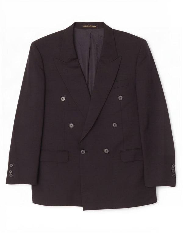 Marks & Spencer Chaqueta tipo blazer con doble botonadura para hombre UK 40 Medium Azul marino