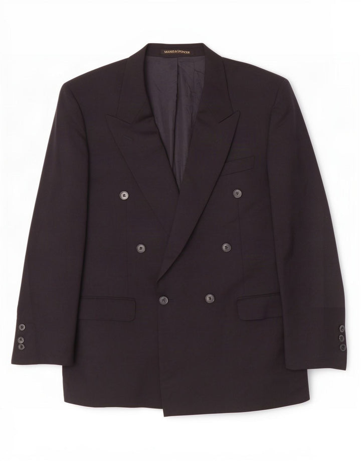 Marks & Spencer Chaqueta tipo blazer con doble botonadura para hombre UK 40 Medium Azul marino