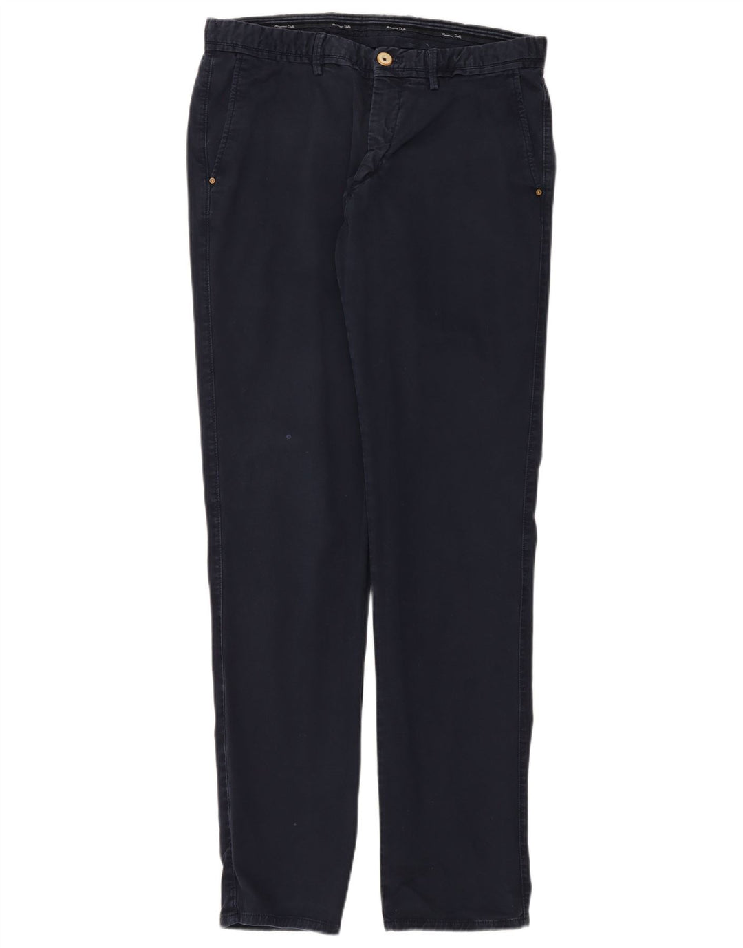 MASSIMO DUTTI Pantalón chino slim fit para hombre EU 42 Large W32 L34 Azul marino