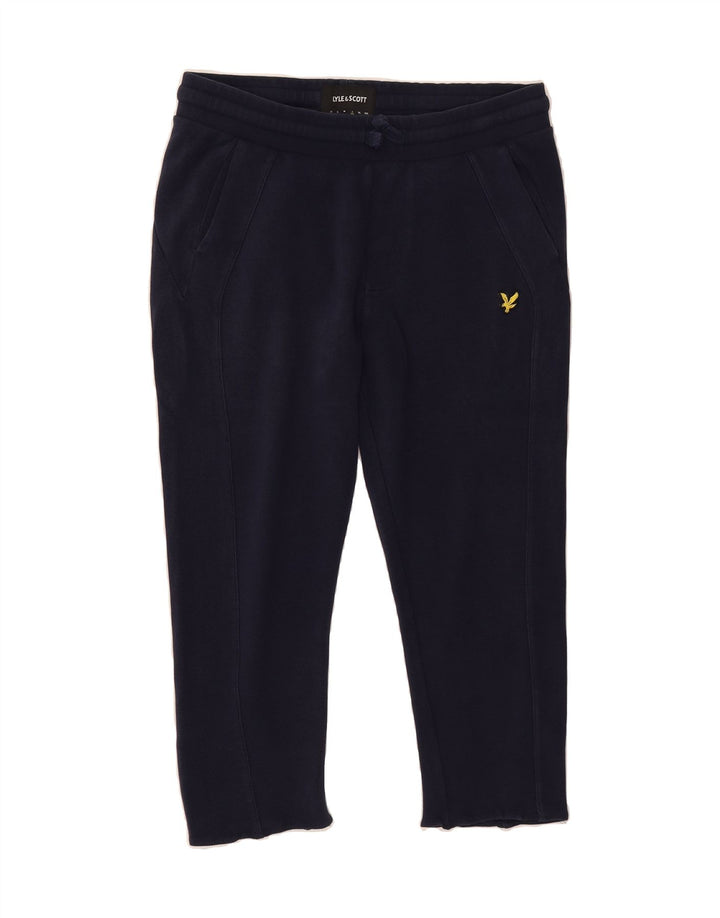 LYLE & SCOTT Mens Capri Tracksuit Trousers Large  Navy Blue Cotton Vintage Lyle & Scott and Second-Hand Lyle & Scott from Messina Hembry 