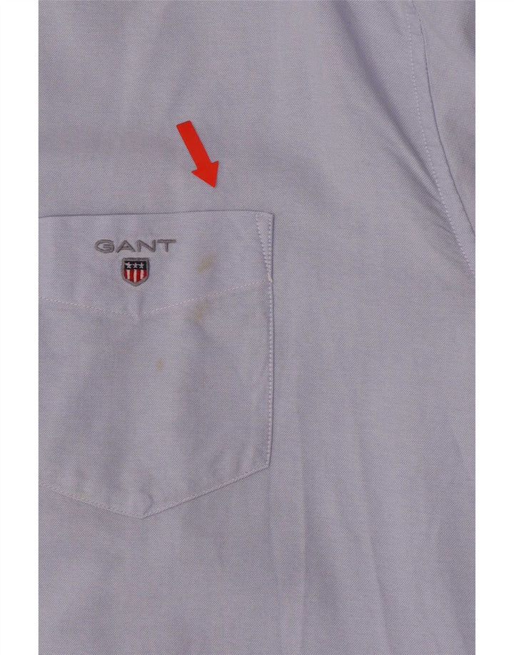 Gant Camisa de corte regular para hombre Talla 17 1/2 XL Algodón azul