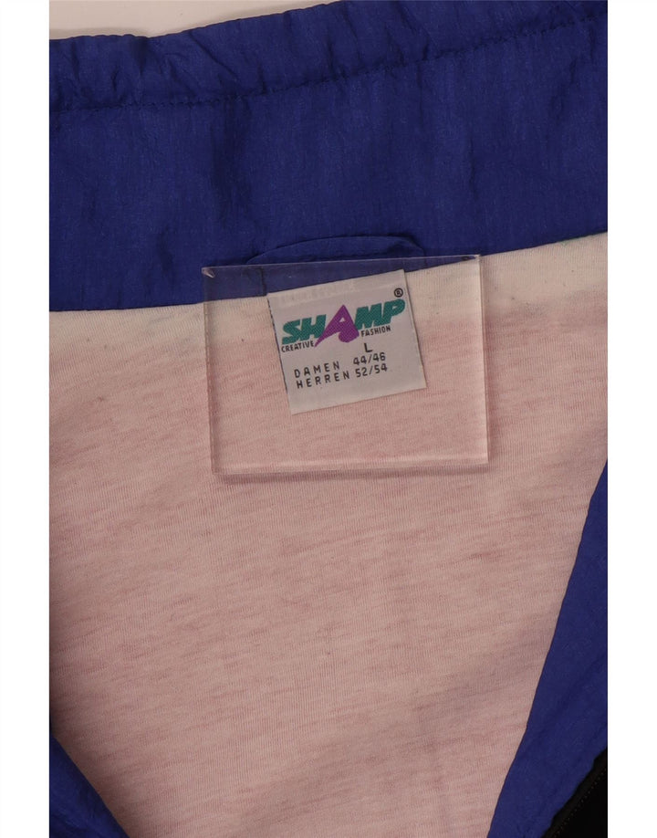 SHAMP Chaqueta de chándal para hombre, talla grande, color block, poliamida, multicolor