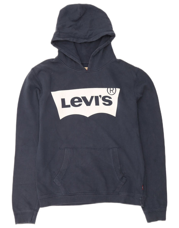 Levi's Jersey con capucha gráfica para niños 15-16 años Azul marino Colorblock