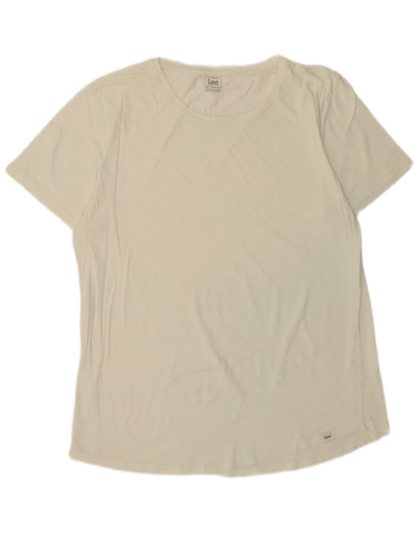 Lee - Camiseta larga de corte regular para hombre, talla 2XL, color blanco