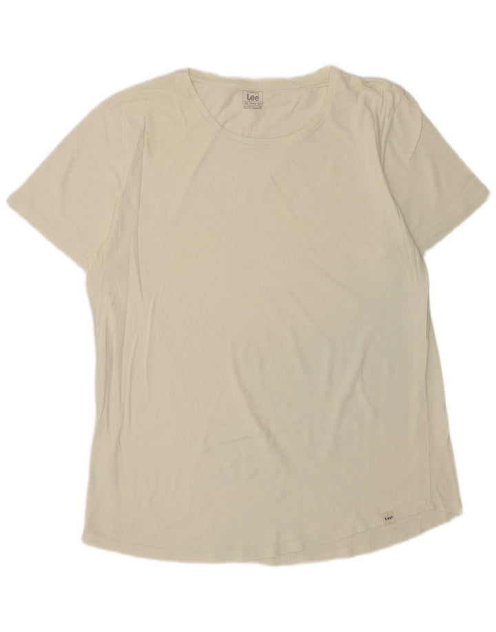 Lee - Camiseta larga de corte regular para hombre, talla 2XL, color blanco