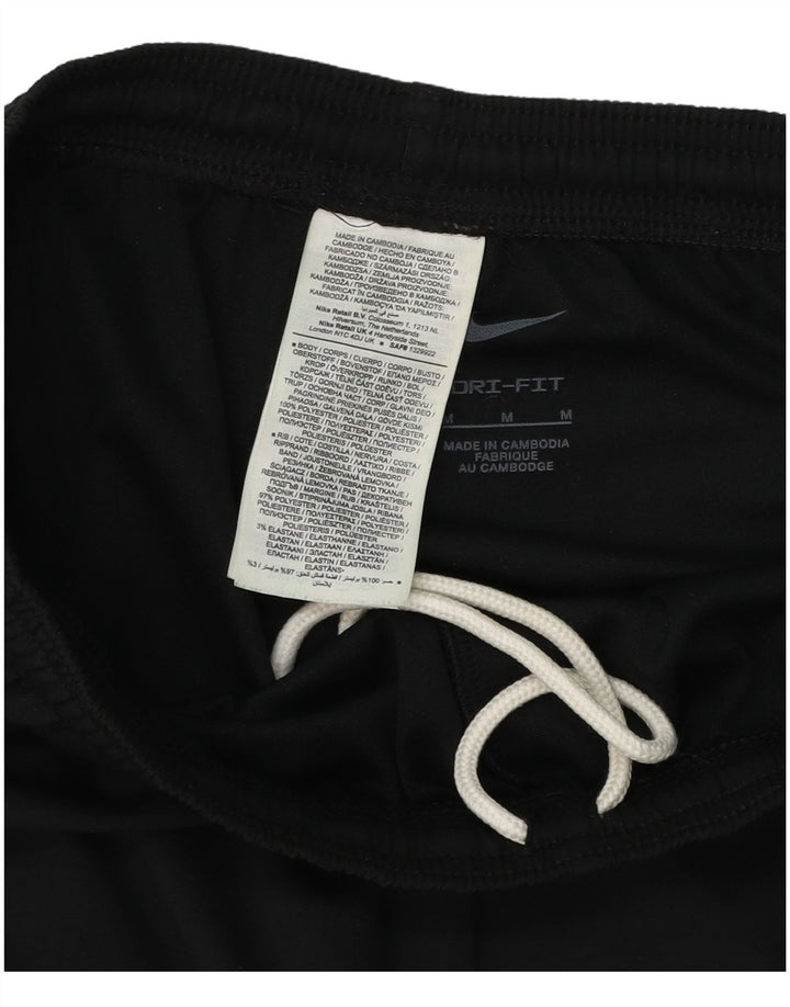 NIKE Mujer Dri Fit Chándal Pantalones UK 12 Mediano Negro Poliéster