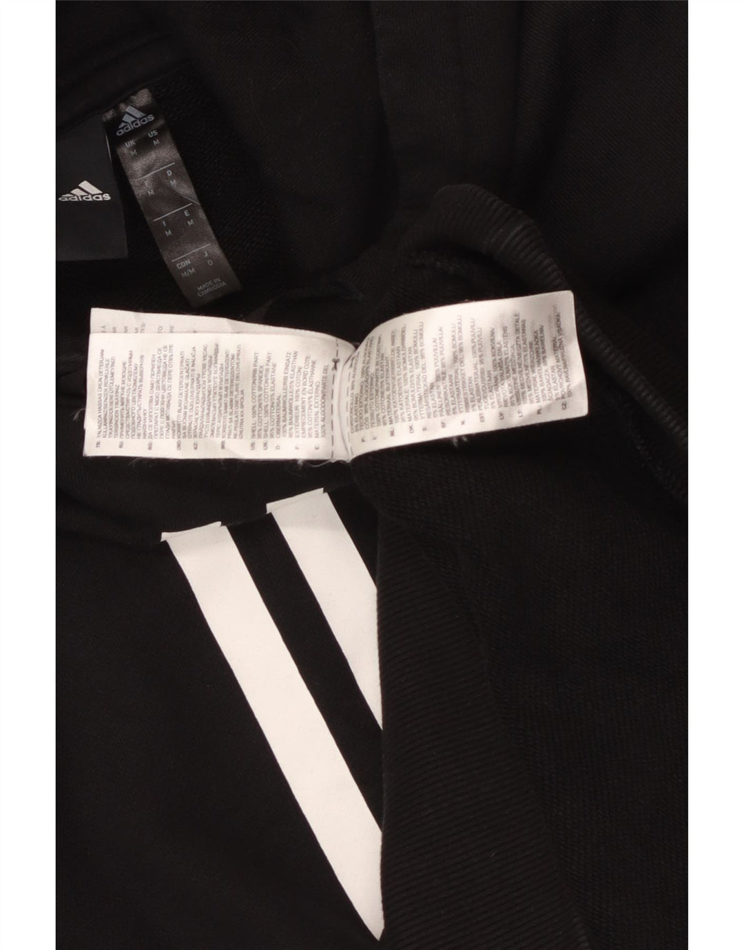 ADIDAS Hombre Sudadera con capucha Jumper Medium Negro Algodón