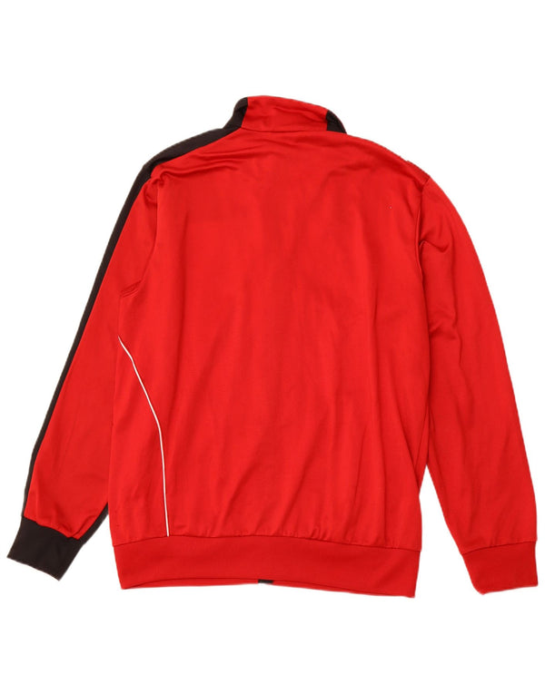 ADIDAS Chaqueta de chándal para hombre UK 40/42 Medium Red Colourblock Sports