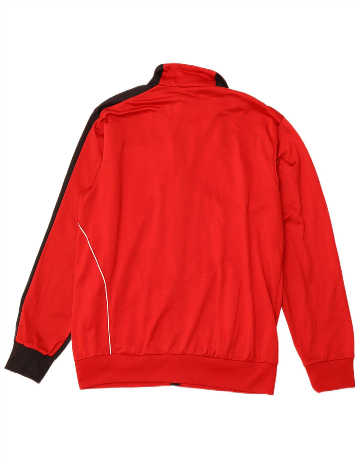 ADIDAS Chaqueta de chándal para hombre UK 40/42 Medium Red Colourblock Sports