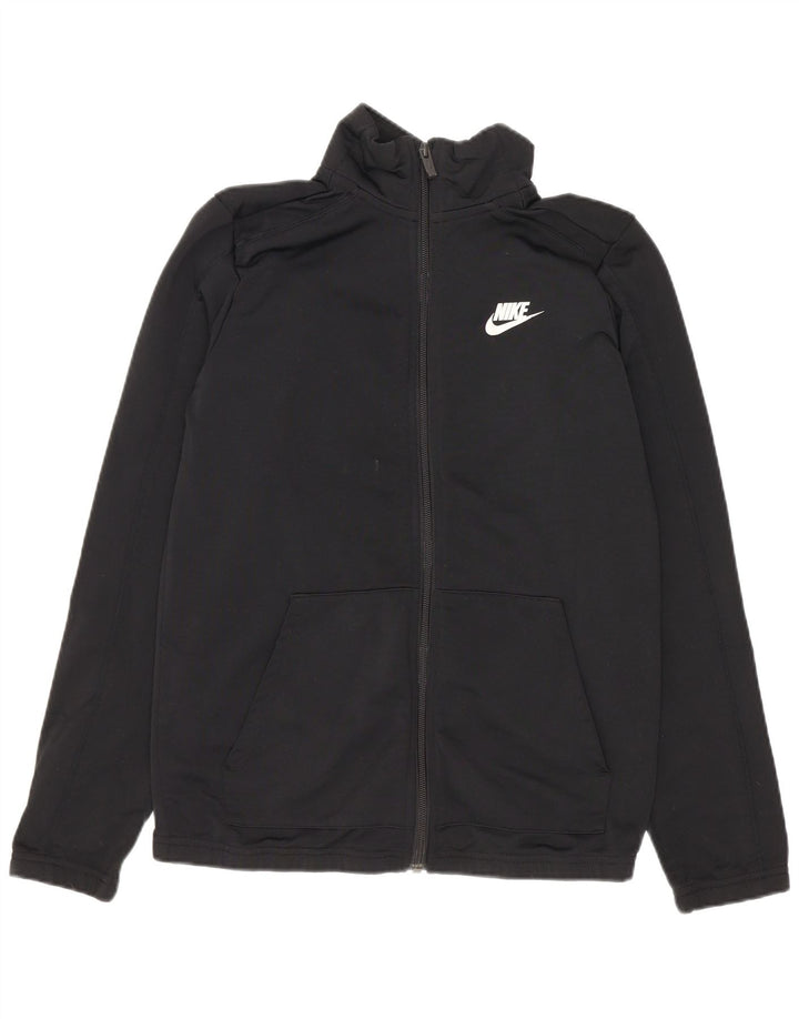 Nike - Chaqueta de chándal para niño (12 a 13 años, talla grande, poliéster), color negro