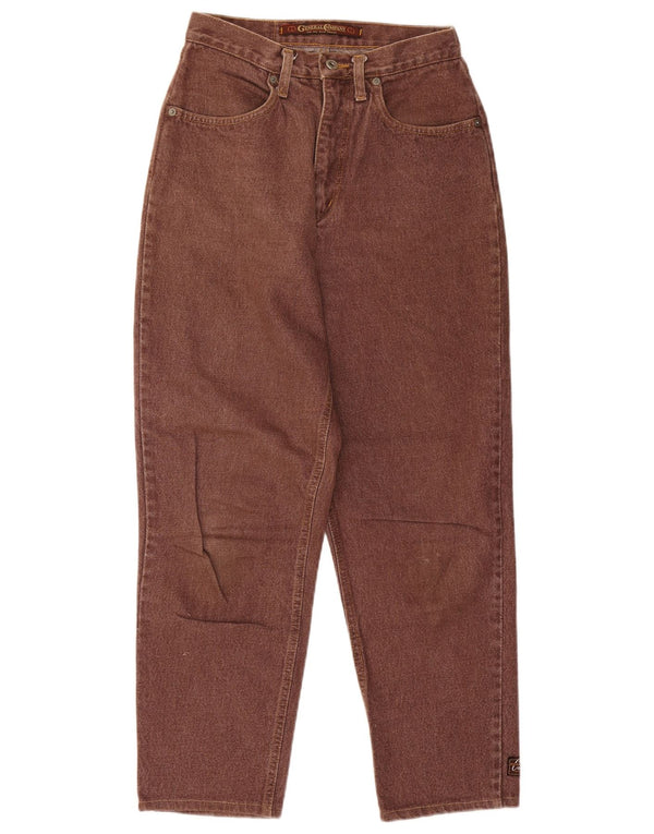 General Company Jeans cónicos de cintura alta para mujer IT 46 Large W26 L28 Marrón