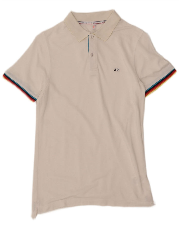 Sun68 Polo para niño 11-12 años Tencel Blanco