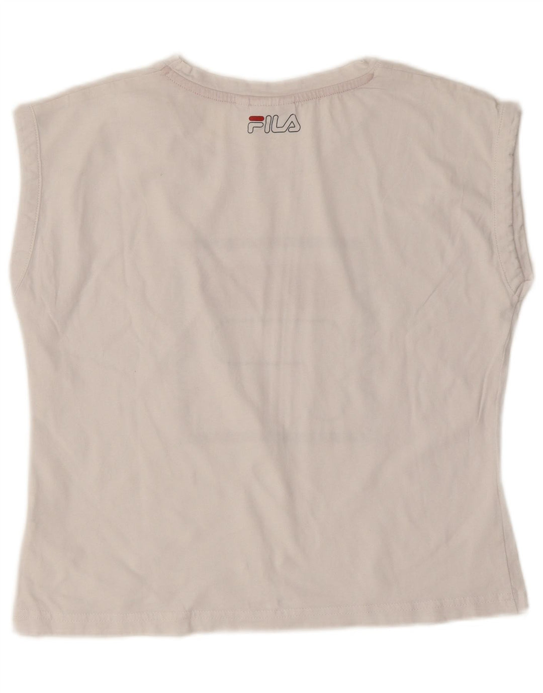 Fila Camiseta gráfica para mujer Top UK 10 Small White