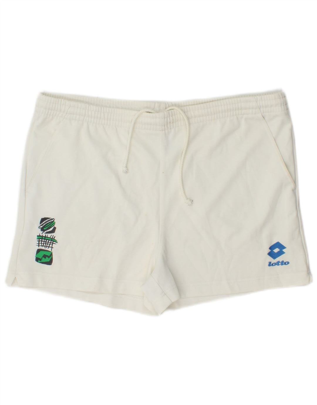 LOTTO Shorts deportivos con gráficos para niños 15-16 años 3XL Blanco Poliéster