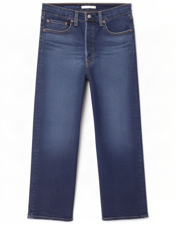 Levi's Jeans rectos Ribcage para mujer W30 L26 Azul