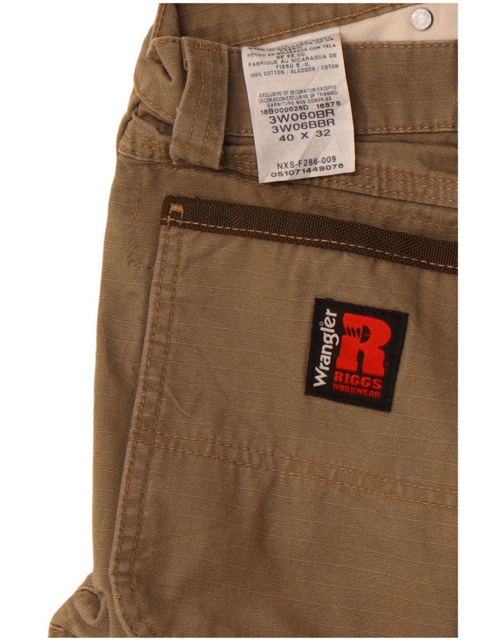 WRANGLER Pantalón cargo recto para hombre W40 L32 Algodón beige