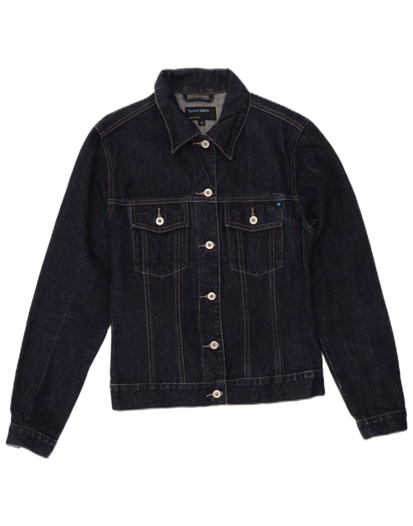 VINTAGE Chaqueta vaquera para mujer EU 38 Algodón azul marino medio