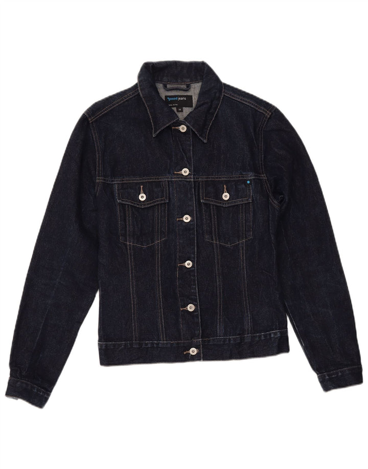 VINTAGE Chaqueta vaquera para mujer EU 38 Algodón azul marino medio