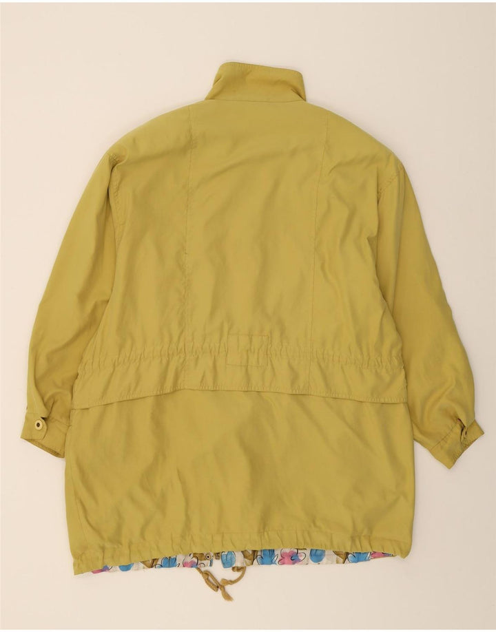 VINTAGE Womens Oversized Windbreaker Jacket EU 42 Large Yellow Polyester Vintage Vintage and Second-Hand Vintage from Messina Hembry 