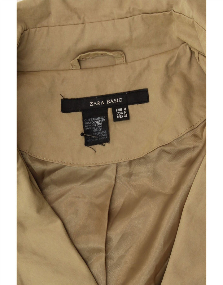 Zara Mujer Gabardina UK 44 Algodón Beige Medio