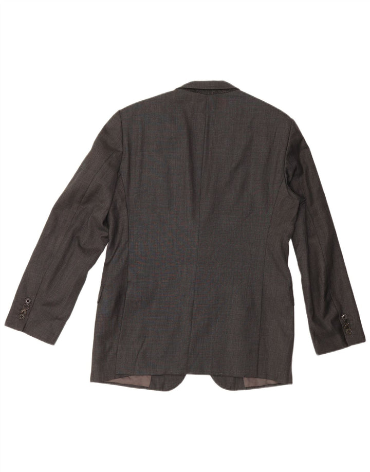 Armani Collezioni Chaqueta tipo blazer de 2 botones para hombre IT 50 Lana gris grande