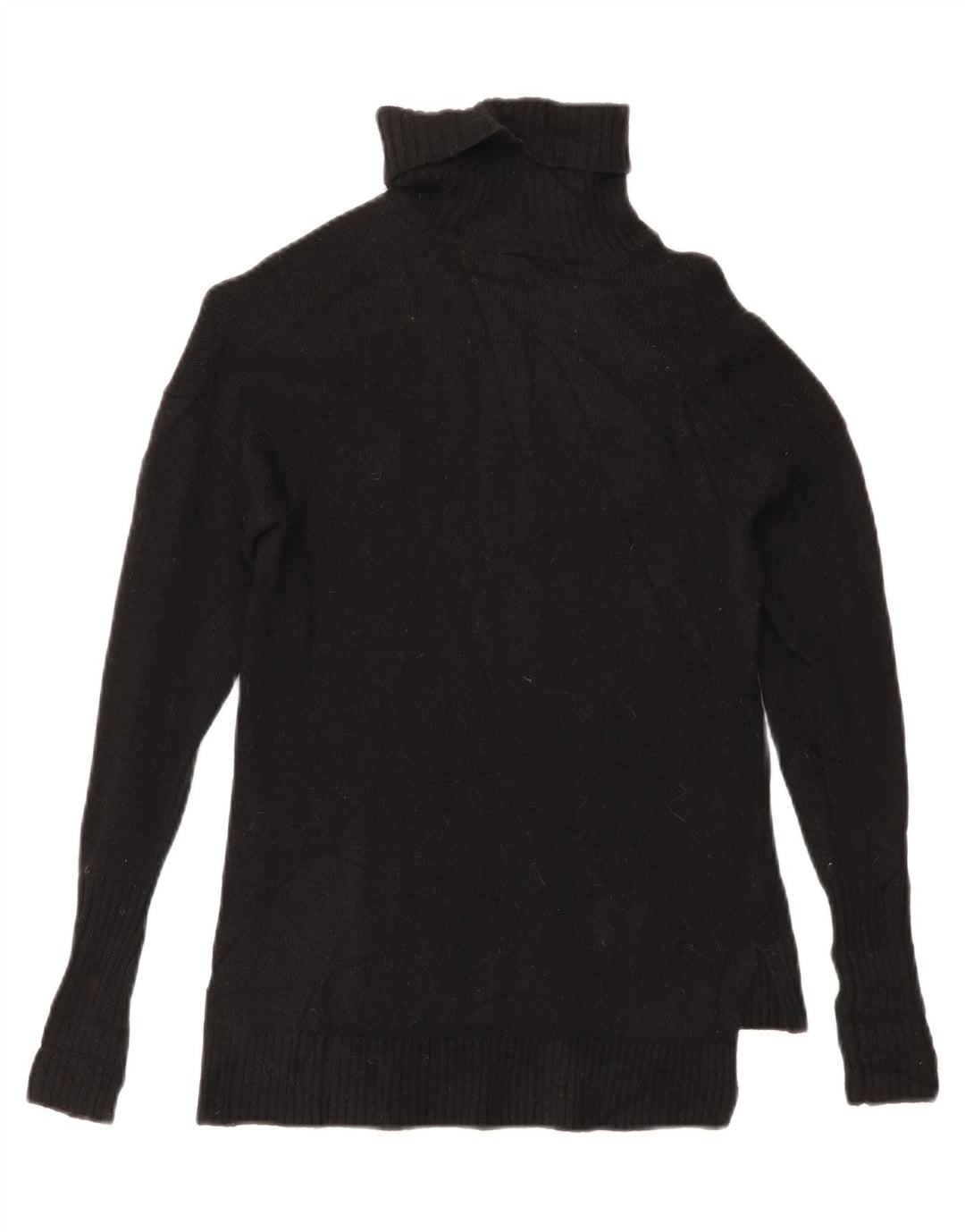 J. CREW Womens Oversized Roll Neck Jumper Sweater UK 2 2XS Black Nylon Vintage J. Crew and Second-Hand J. Crew from Messina Hembry 