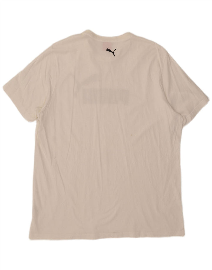Puma Camiseta gráfica para hombre Top 2XL Blanco