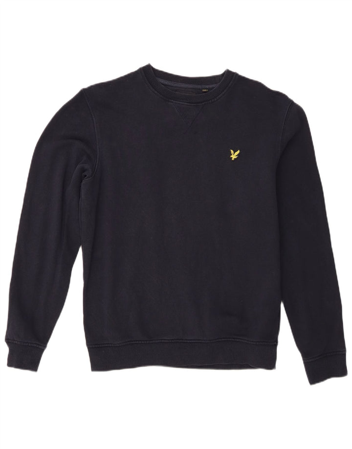 Lyle & Scott Hombre Sudadera Jumper Small Azul Marino Algodón
