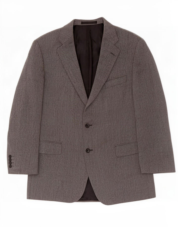 Marks & Spencer Chaqueta tipo blazer de 2 botones para hombre UK 44 XL Gris Lana virgen