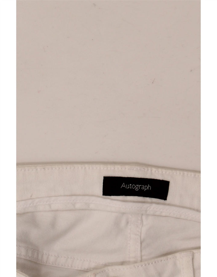MARKS & SPENCER Vaqueros ajustados autógrafos para mujer W34 L28 Blanco