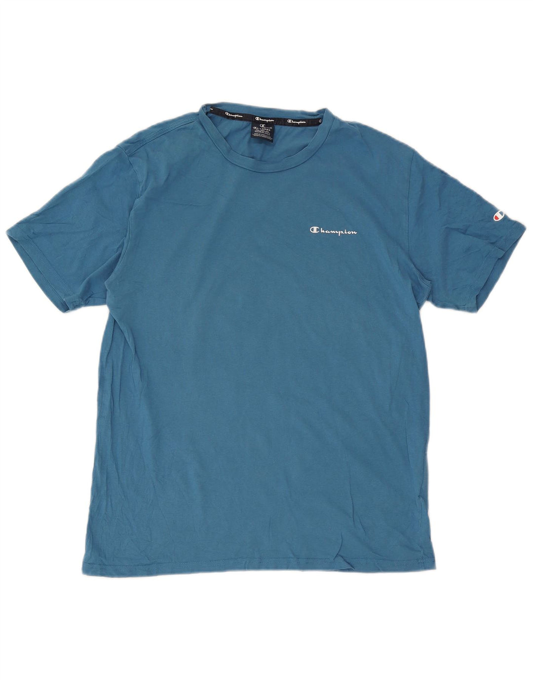 Champion Camiseta Hombre Top XL Algodón Azul