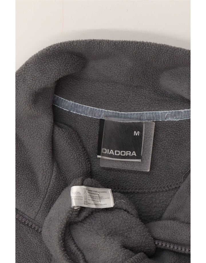Diadora Hombre Jersey Polar Con Cremallera Y Cuello Poliéster Gris Medio