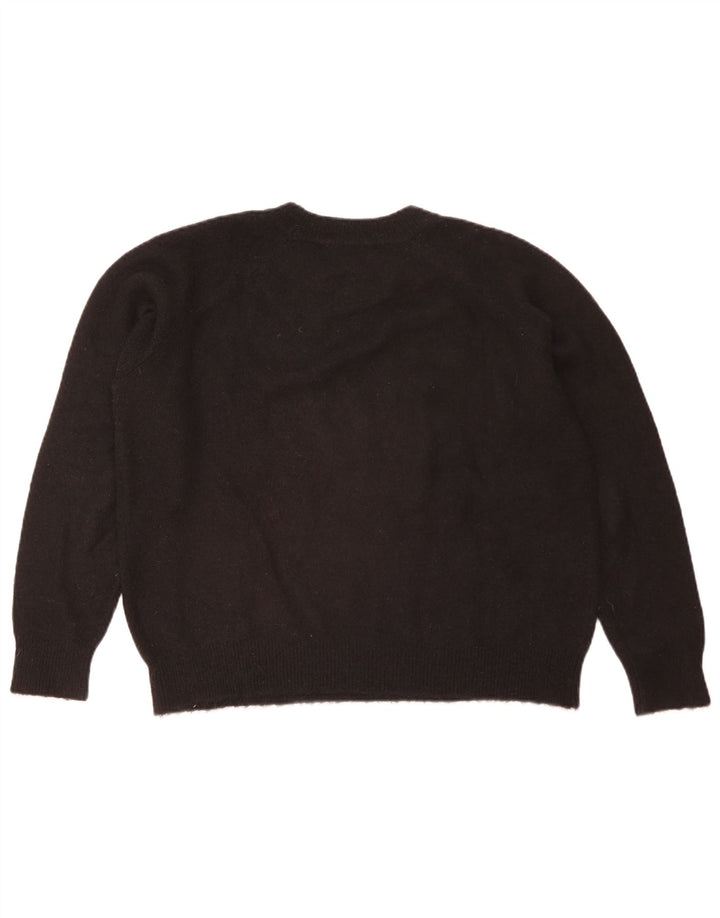 Zara - Jersey extragrande con cuello redondo para mujer, talla 40, color negro