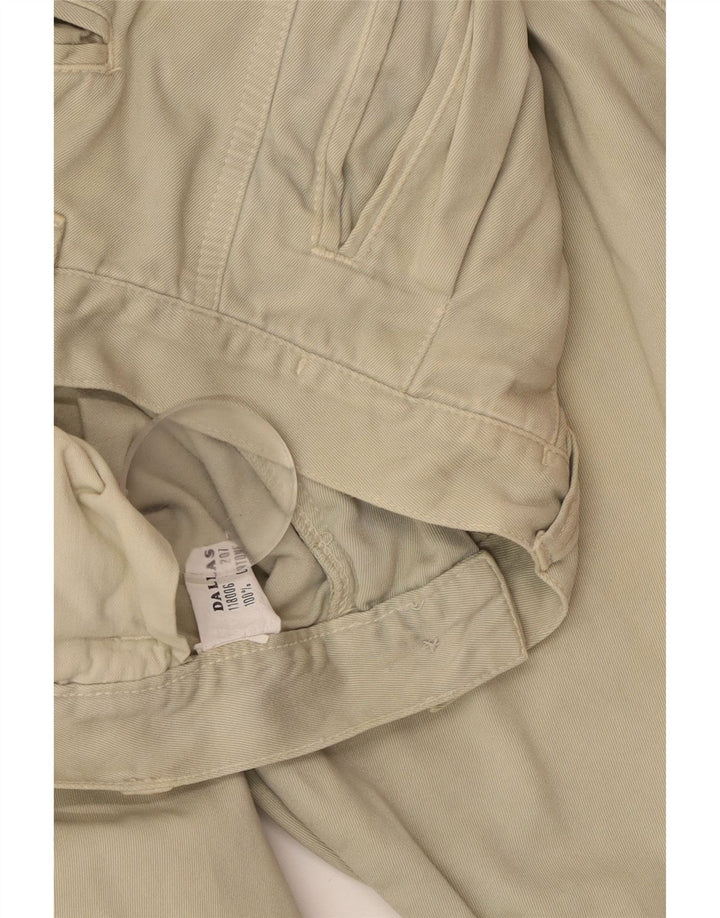 Dallas - Pantalones informales con pinzas para hombre W34 L29 Algodón verde