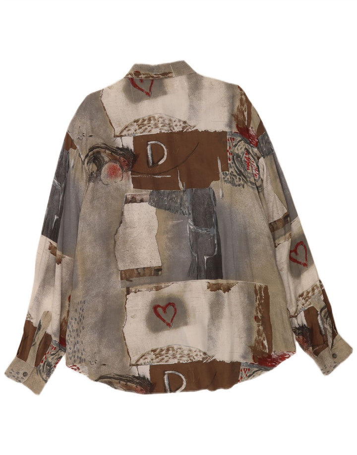 Criver Camisa Con Estampado Abstracto Grande De Viscosa Multicolor Hombre